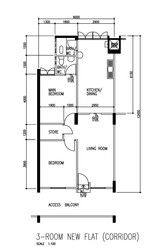 Blk 327 Hougang Avenue 5 (Hougang), HDB 3 Rooms #189090412